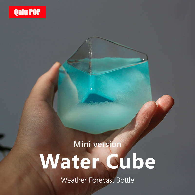 Newton Cradle Large - Weather Forecast Glass Bottle Ornament, Small