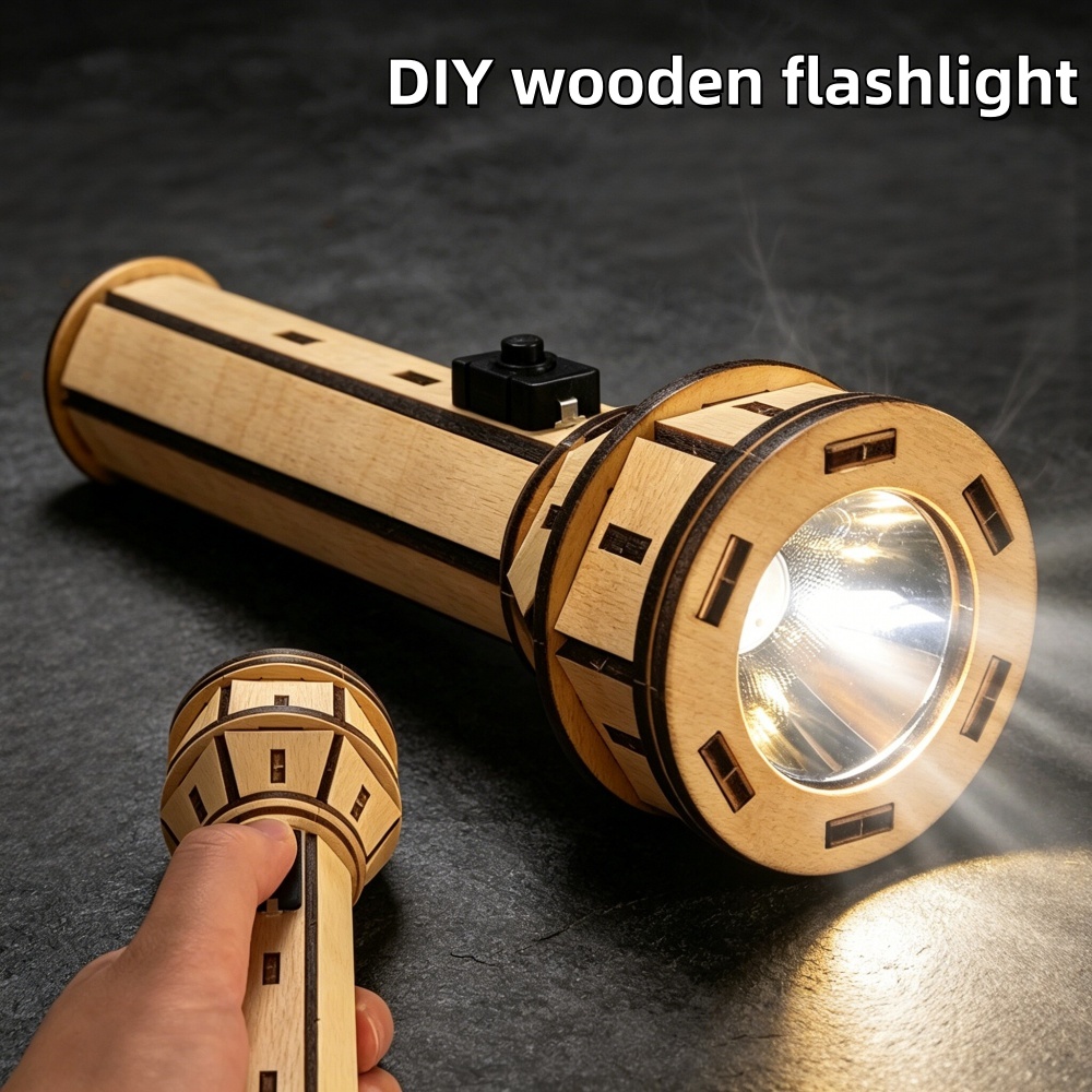 Wooden DIY Flashlight Puzzle K - Science Project Kit review and price